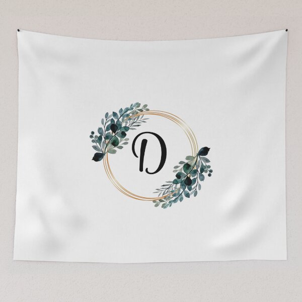 Item preview, Monogram Letter D | Laurels with Gold Borders designed and sold by JustSeasons.