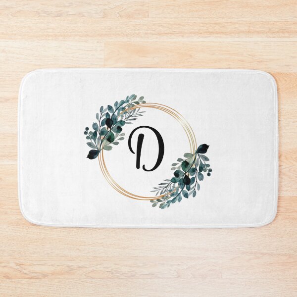 Item preview, Monogram Letter D | Laurels with Gold Borders designed and sold by JustSeasons.