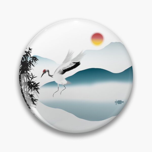 Aperçu de l'œuvre Aube sur la rivière, peinture chinoise créée et vendue par NolDesigns.