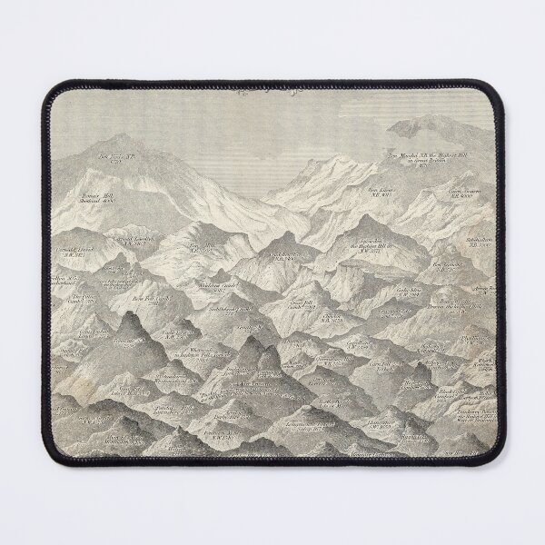 Item preview, Vintage Map of Hills and Mountains in Great Britain, 1837 designed and sold by VintageArchive.