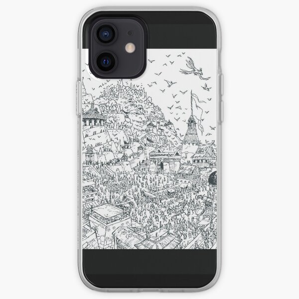 heroic fantasy city iPhone Soft Case