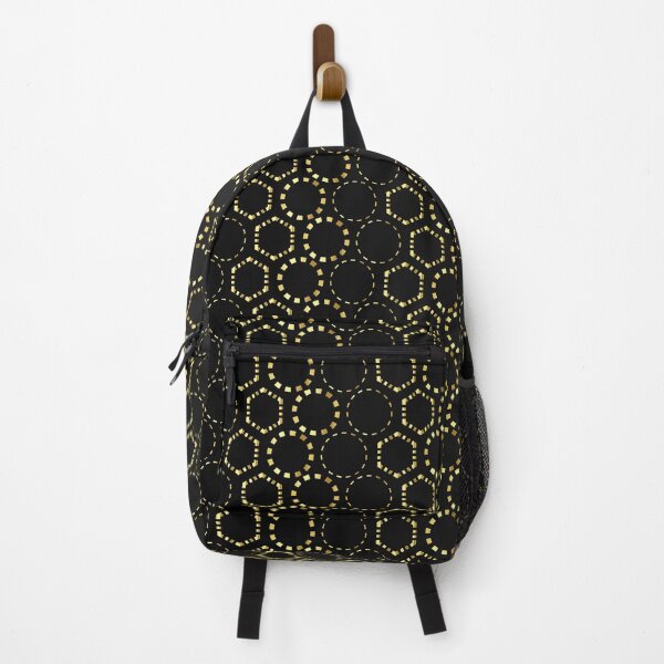 Item preview, Golden Seamless Geometric Dotted Hexagon Circle Seamless Pattern designed and sold by risingrocket.