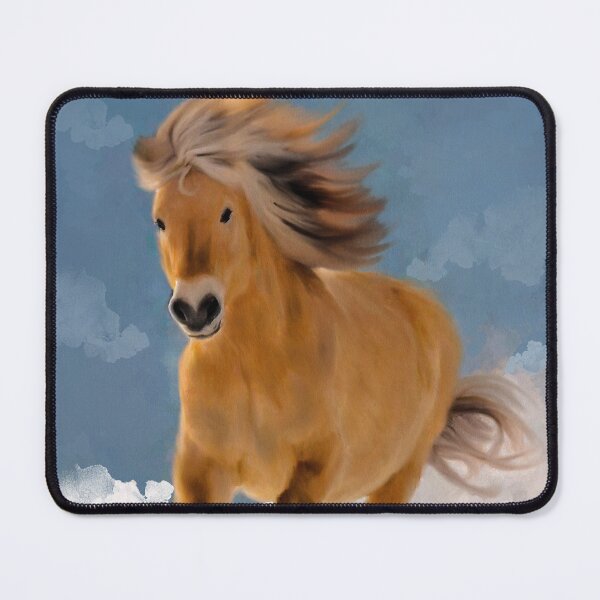 Item preview, Norwegian Fjord Horse Portrait, Fjord Horse Oil Paint, Norwegian Fjordhest, Beautiful Fjord Horse designed and sold by Paintcorner.
