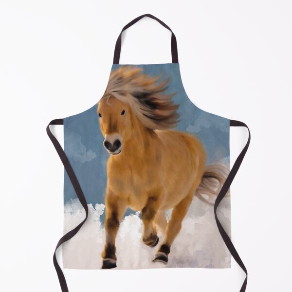 Item preview, Norwegian Fjord Horse Portrait, Fjord Horse Oil Paint, Norwegian Fjordhest, Beautiful Fjord Horse designed and sold by Paintcorner.