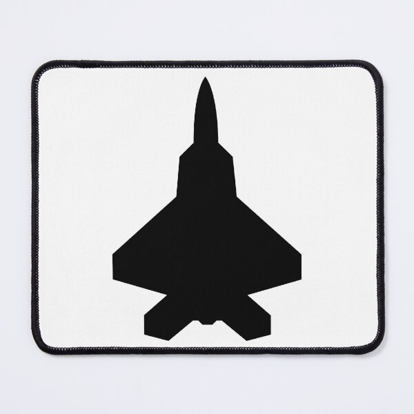 Item preview, Simple minimalist jet fighter F22 plain black designed and sold by avionbubble.