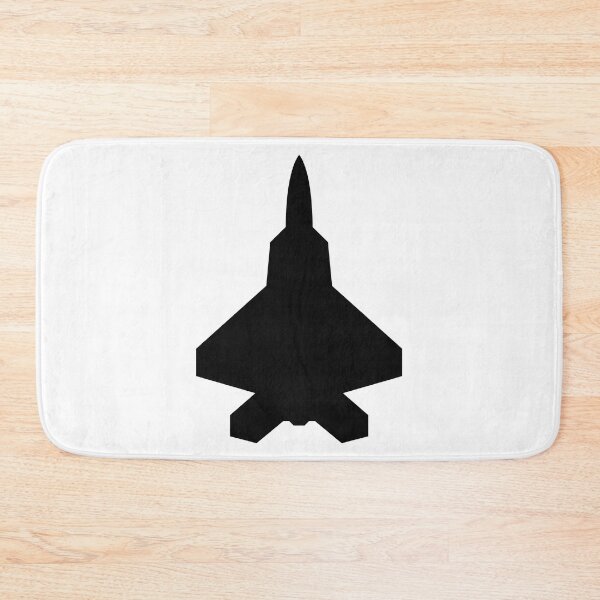 Item preview, Simple minimalist jet fighter F22 plain black designed and sold by avionbubble.