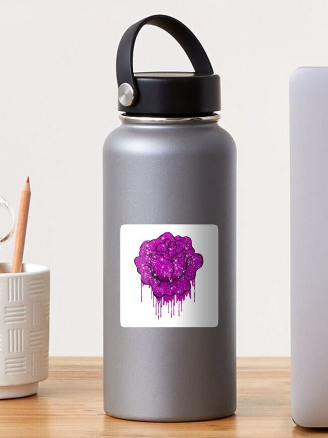 Purple hydro flask sales with stickers