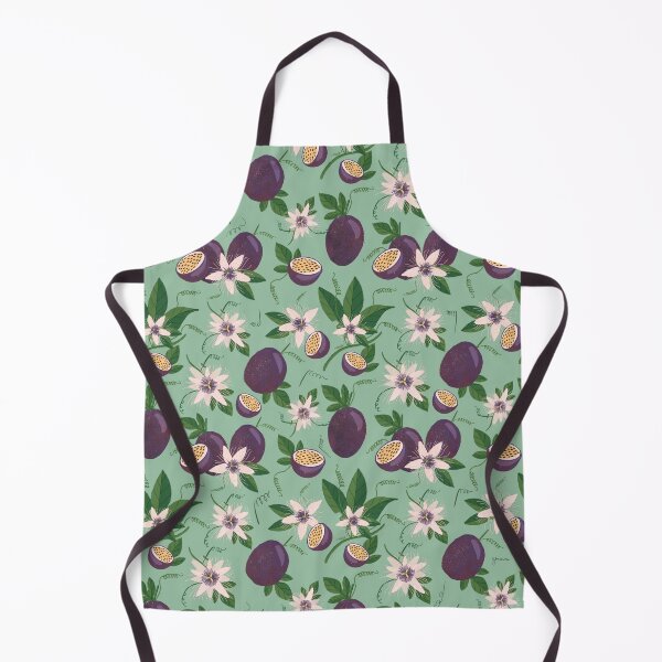 Item preview, Passion fruit and Passion flower turquoise summer pattern designed and sold by autumnchu.