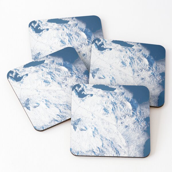 Item preview, Snow-washed Greece from space designed and sold by Raureif.