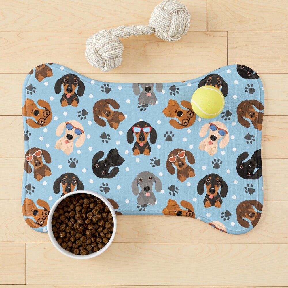 Happy Dachshund Sausage Dogs Pet Mat