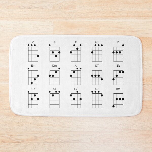 Item preview, 15 Common Ukulele Chords Chart - Cheat Sheet for Uke Players designed and sold by UkeAlong.