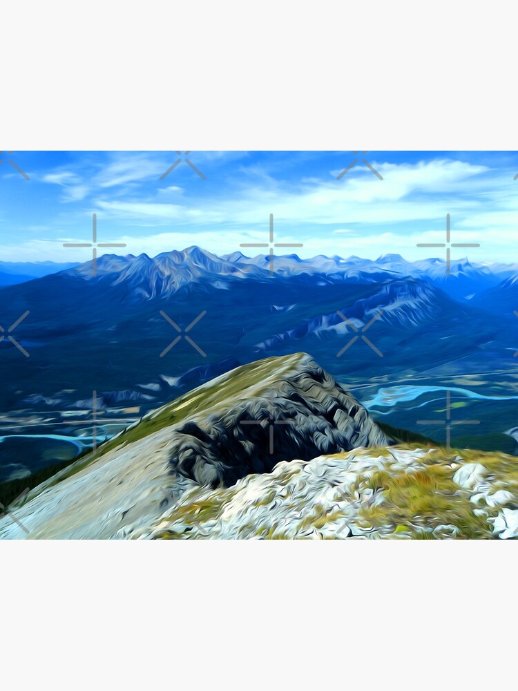 "Sloping Mountain Peak,Old Man View, Jasper National Park" Poster by