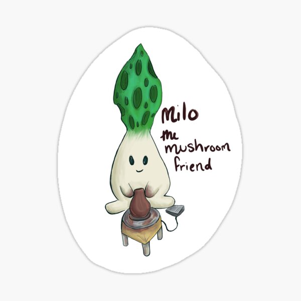 Milo the Mushroom Friend Sticker
