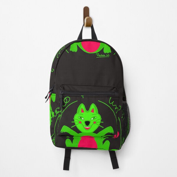 Item preview, green cat designed and sold by Rompeolas.