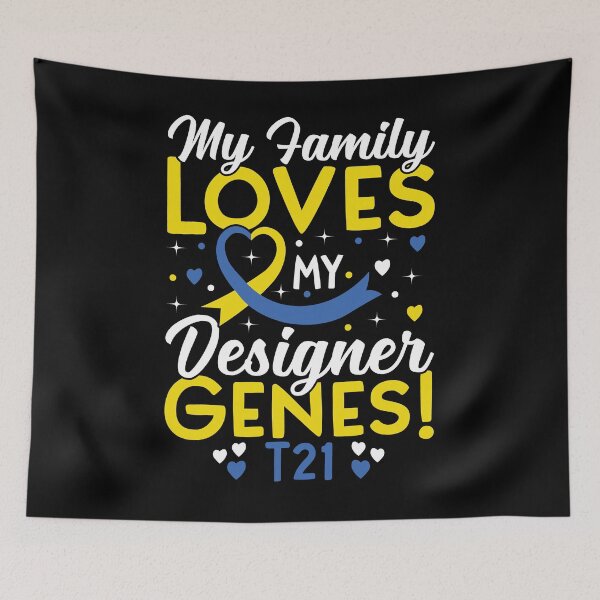 Item preview, My Family Loves My Designer Genes T21 Shirt, Trisomy 21 Shirt, Family T21 Shirt, World Down Syndrome Awareness Shirt, 21 Chromosome Shirt designed and sold by aymob.