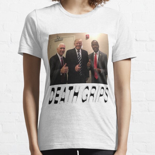 TRUMP PENCE CARSON DEATH GRIPS PCM MEMES Camiseta esencial