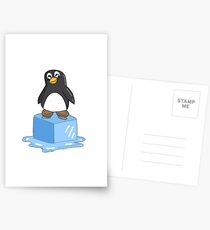 Penguin on ice Postcards