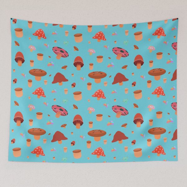 Item preview, Mushroom Family Series Pattern- Blue designed and sold by MILdecals.