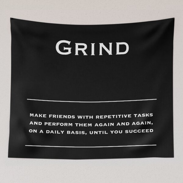Item preview, Grind - Motivational Inspirational Corporate Office Wall Art Black and White T-Shirt designed and sold by Read This Already.