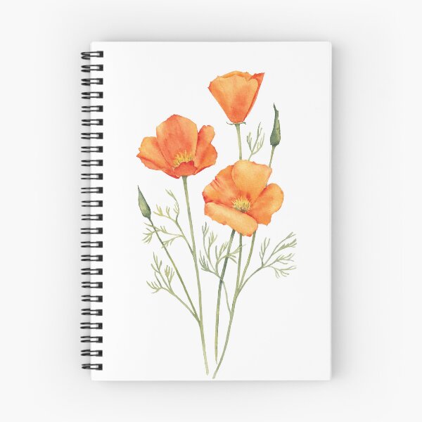 Item preview, Watercolor California poppies  designed and sold by InnaPatiutko.