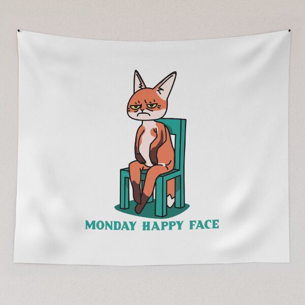Aperçu de l'œuvre Monday Happy Face - Pourquoi lundi pourquoi créée et vendue par LargeShop.