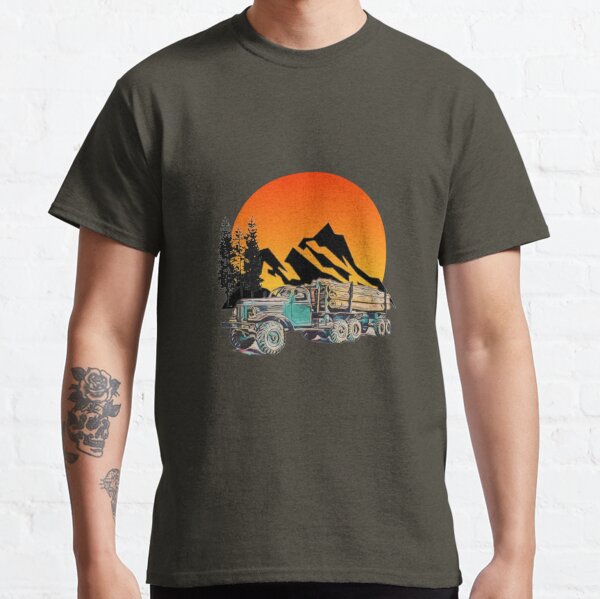 Truck Driving Essentials Parking the Log Truck Driver Premium T-Shirt