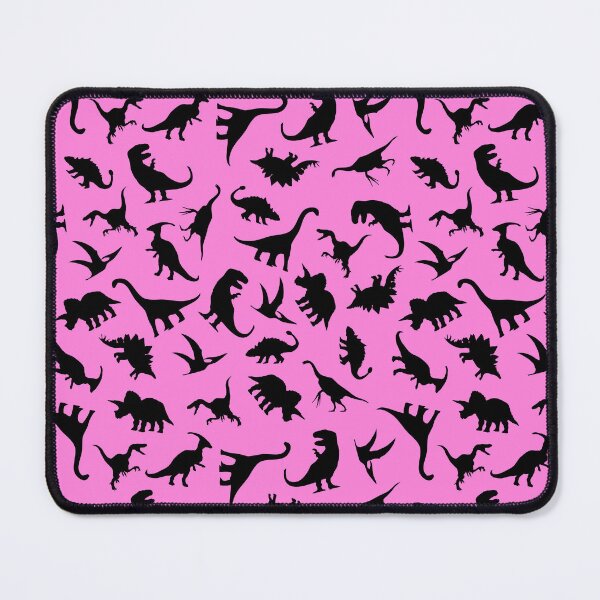 Item preview, Fun Dinosaur Pattern (Black on Pink) designed and sold by jezkemp.