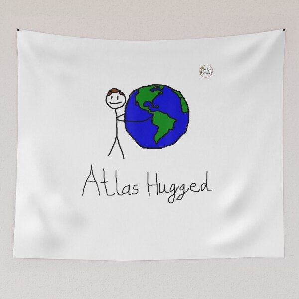 Item preview, Atlas Hugged Graphic Novelty Joke Tee, Poorly Drawn designed and sold by dickvusqr.
