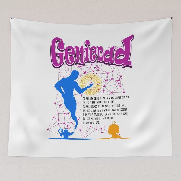 Item preview, Genie Dad (WC),You’re my genie I can always count on you to be there when I need help.,Happy Father's Day T-Shirt, Father's Day Gift, Moustache Shirt designed and sold by Vaccine159.