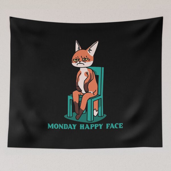 Aperçu de l'œuvre Monday Happy Face Alors lundi nous nous retrouvons créée et vendue par LargeShop.