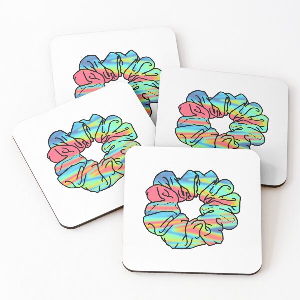 Item preview, VSCO Girl Trippy Holographic Hair Scrunchie  designed and sold by EpicCreation.