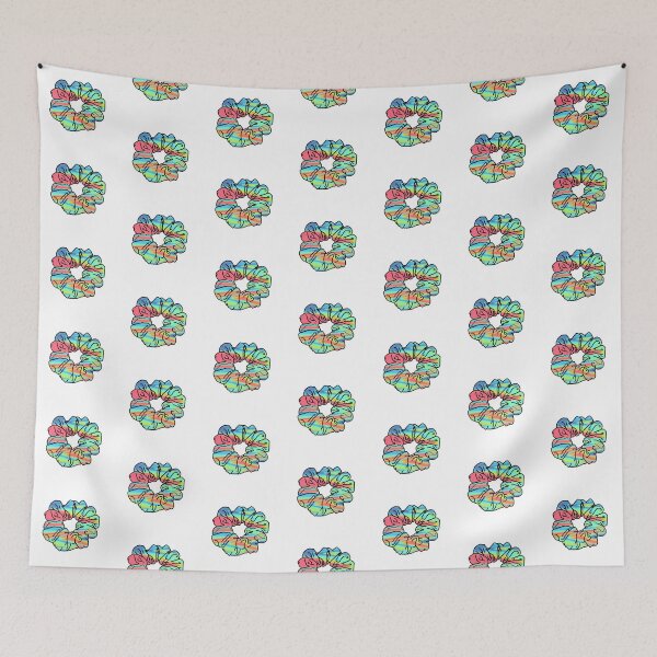 Item preview, VSCO Girl Trippy Holographic Hair Scrunchie  designed and sold by EpicCreation.