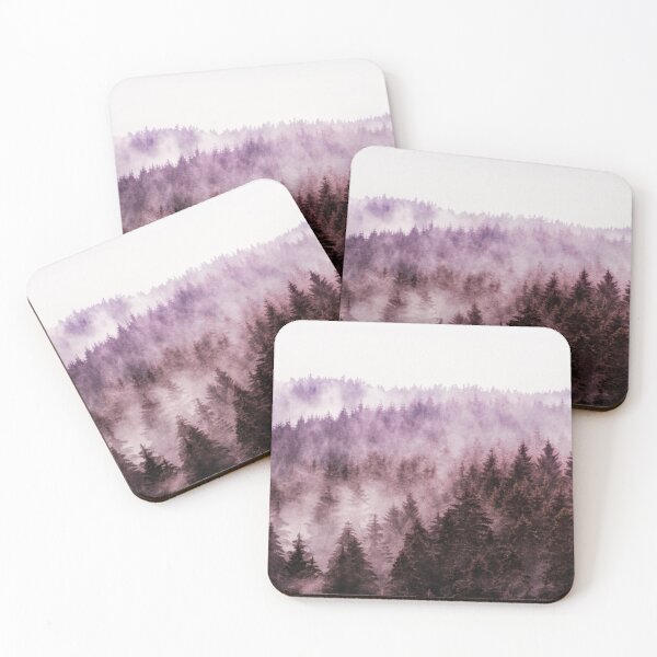 Artikelvorschau, Why Don't We Disappear // A Fuchsia Raspberry Fairytale Forest With Cascadia Trees Covered In Magic Fog entworfen und verkauft von Tordis Kayma.
