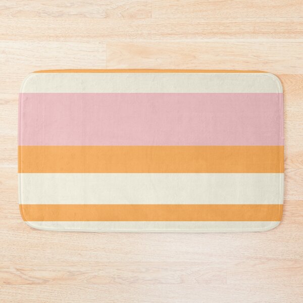 Item preview, Summer Vibes Happy Stripes in Pink Orange and White designed and sold by ECMazurDesign.