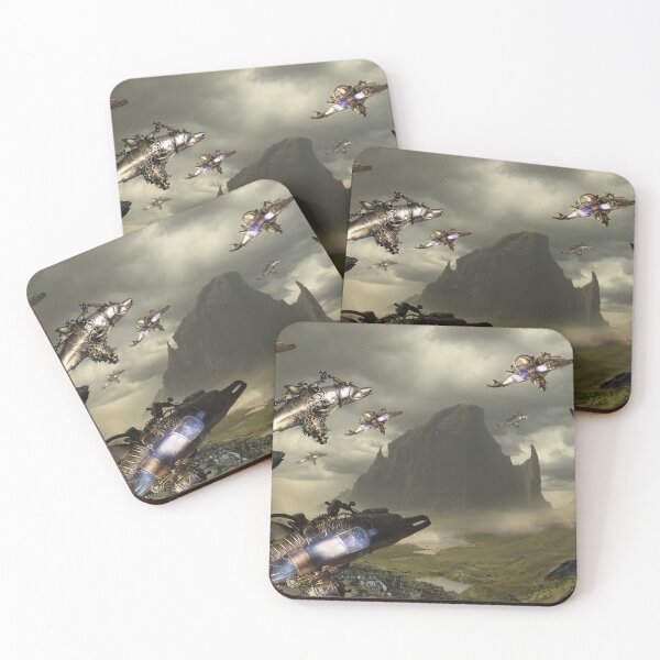 Item preview, Team of Steampunk dolphins carrying lasers and valves designed and sold by Cinzia Murgia.