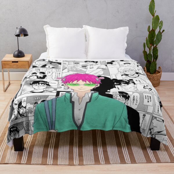 Item preview, Manga Saiki Black White Background designed and sold by parnellwagner.