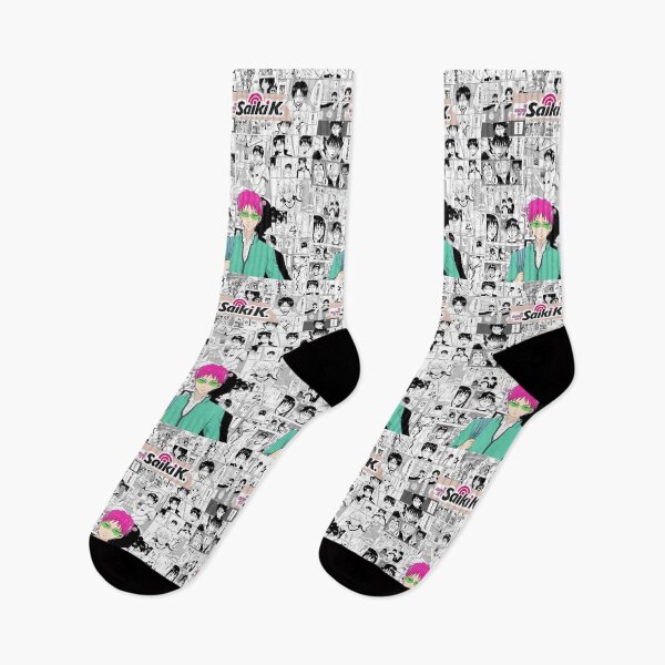 Item preview, Manga Saiki Black White Background designed and sold by parnellwagner.