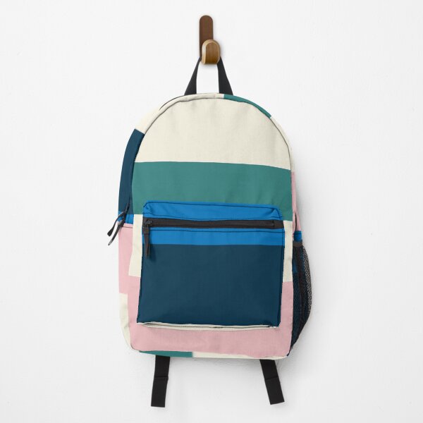 Item preview, Summer Vibes Happy Stripes in Pink Blue and Green designed and sold by ECMazurDesign.