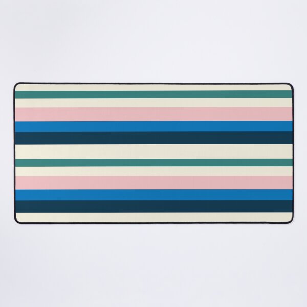 Item preview, Summer Vibes Happy Stripes in Pink Blue and Green designed and sold by ECMazurDesign.