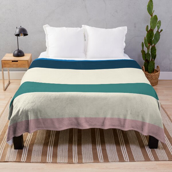 Item preview,  Summer Vibes Happy Stripes in Pink Blue and Green designed and sold by ECMazurDesign.
