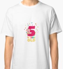 Camiseta clásica Five Years old fifth Birthday Party Re6bl