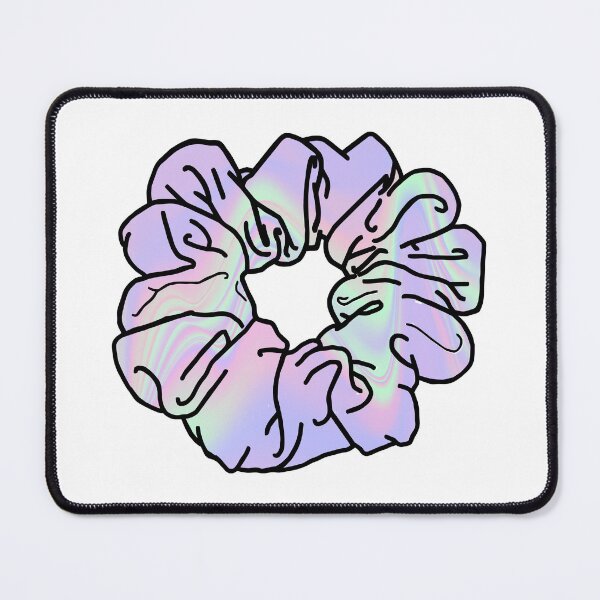 Item preview, VSCO Girl Purple Pink Cotton Candy Holographic Hair Scrunchie  designed and sold by EpicCreation.