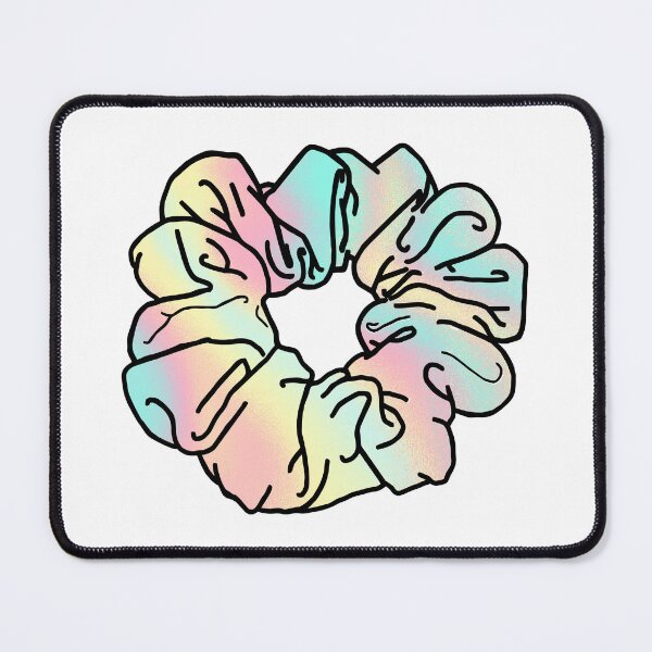 Item preview, VSCO Girl Marshmallow Holographic Hair Scrunchie  designed and sold by EpicCreation.
