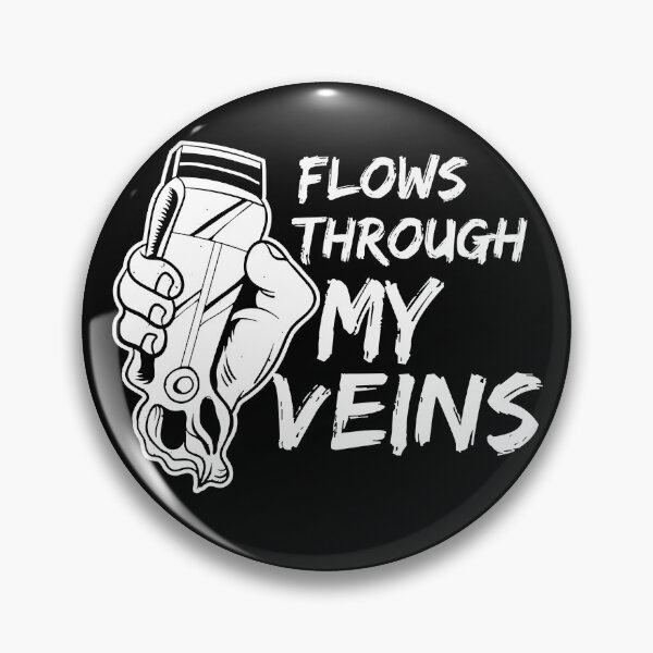 Item preview, Funny Barber Shirt - Flows Through My Veins designed and sold by SunsetGloww.