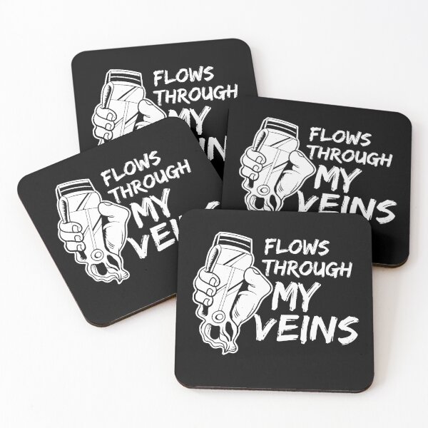 Item preview, Funny Barber Shirt - Flows Through My Veins designed and sold by SunsetGloww.