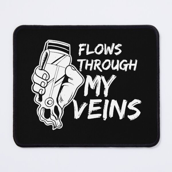 Item preview, Funny Barber Shirt - Flows Through My Veins designed and sold by SunsetGloww.