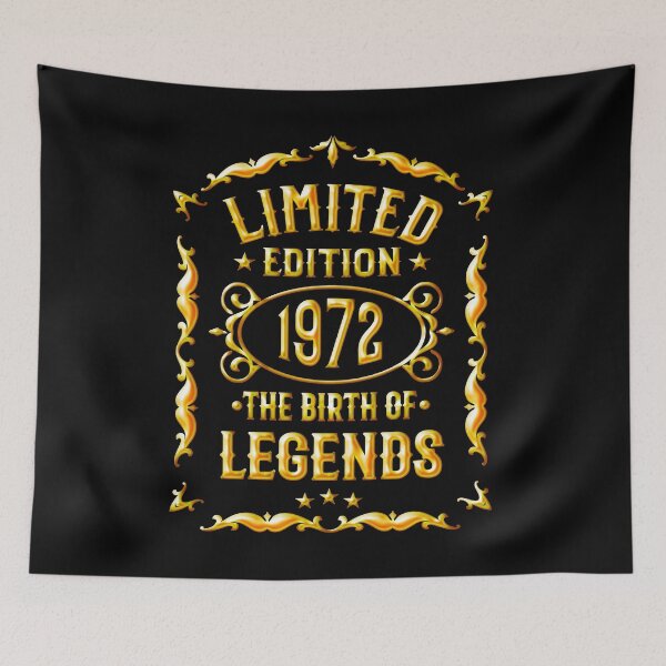 Item preview, 50th Birthday Birth of legends Vintage 1972 designed and sold by Dubbra.