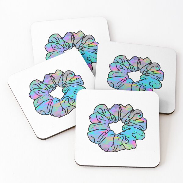 Item preview, VSCO Girl  Retro Trippy Holographic Hair Scrunchie  designed and sold by EpicCreation.