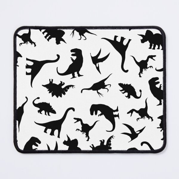 Item preview, Fun Dinosaur Pattern (Black on White) designed and sold by jezkemp.