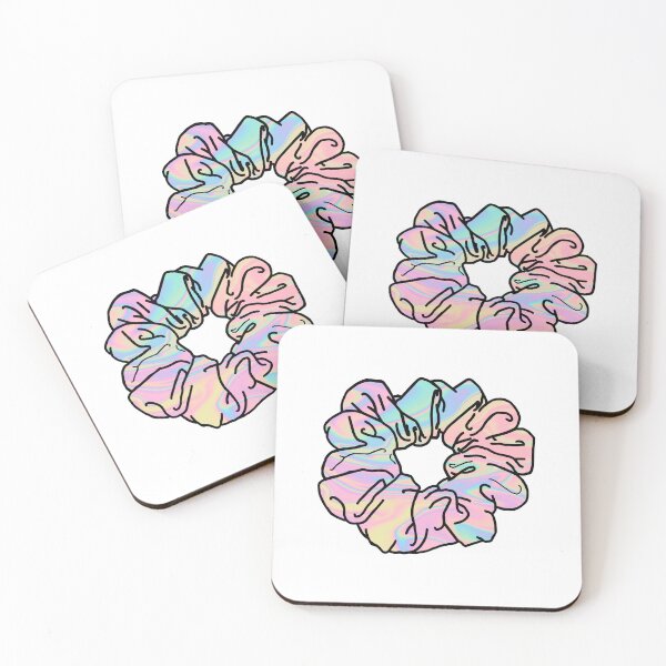 Item preview, VSCO Girl Marble Holographic Texture Hair Scrunchie  designed and sold by EpicCreation.